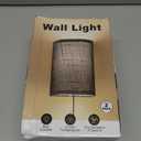 AVV Wall Sconces Set of Two, Wall Lamp Plug in with On/Off Switch, 2700K 4000K 5000K Selectable, Wall Lights for Bedroom, Living Room, Wall Decor for Bedroom, Fabric Linen Lamp Shades