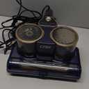 Mattress Vacuum Cleaner, Bed Vacuum Cleaner with 16Kpa Suction 253.7nm UV-C Light, Ultrasonic & High Heating, 500W Powerful Double-Cup Handheld Vacuums for Bed, Sofa, Couch, Crib, 16.4FT Corded (Blue & Gold)