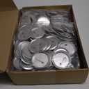 200 Sets 58mm/2.25" Button Maker Supplies, Complete DIY Supplies for Custom Buttons & Badges, Metal Covers, Metal Backs& Clear Film for Button Maker Machine, Pin Maker, Badge Button Press