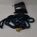 50 ft Expandable Garden Hose - 2025 New Kink Free Flexible Water Hose 50ft with 10 Pattern Spray Nozzle, 3/4 Solid Brass Connectors, Retractable Latex Core - Lightweight Expanding Hose (Blue Black)