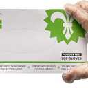 KingSeal 800 Count PolyStretch TPE Poly Hybrid Disposable Gloves, Powder-Free, Vinyl Glove Substitute, Size Medium - 4 Boxes x 200 Gloves