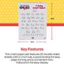 School Smart Chart Paper Pad, 32 x 24 Inches, 1 Inch Rule, 25 Sheets