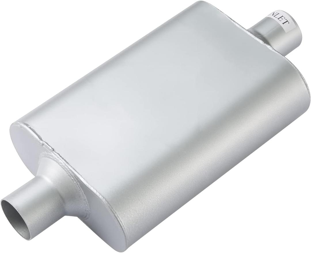 Universal Mufflers Dual Chamber 2.5" inlet (ID) 2.5" outlet (ID) overall 17" Performance Automotive Muffler Exhaust FH8C25C25