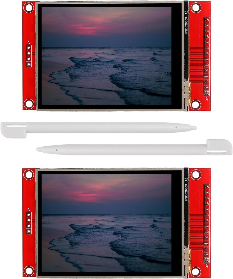 XIITIA 2pcs 2.8" SPI TFT LCD Display Touch Panel ILI9341 240x320 TFT LCD Touch Screen Shield 5V/3.3V STM32 Display Module SPI Serial with Touch Pen