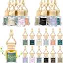 Pack of 36 Christian Gifts Bulk for Women Christian Car Diffusers Bottle for Essential Oils Empty Religious Hanging Car Air Fresheners Church Housekeeping Week Gifts for Women Men (Cylindrical)