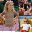 4 Pack Girls Soft Shirts | Short Sleeve, Ribbed, Slim Fit Tops, Crewneck, Cute, Casual, Basic Tee Shirts, Summer, Stretchy, Daily School Wear