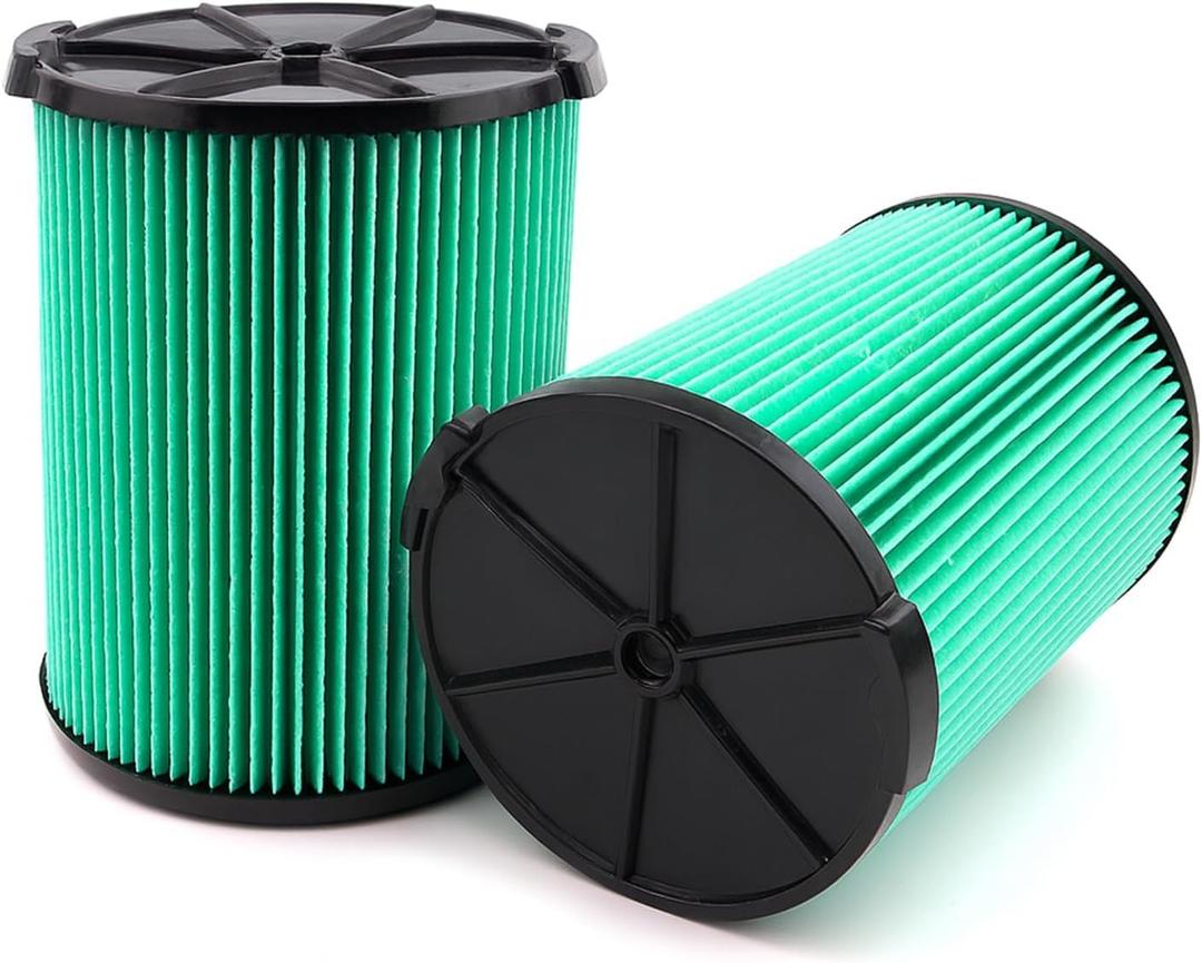 2 Pack VF6000 Filter for Ridgid Wet Dry Vac 5-20 Gallon, HEPA Replacement Shop Vac Filter, Compatible with WD5500 WD0671 WD6425 WD7000 WD1280 WD1851 WD1680 WD1956 (2 pack VF6000)
