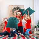 Christmas Tree Throw Pillow Covers 18x18 Inch Double-Sided Embroidered Decorative Throw Pillow Case Christmas Green Decorations for Winter Holiday Xmas Fir Tree for Home Sofa Couch Room Decor