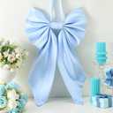 Janinka Big Bow 22", Large Bow for Decoration, Birthday Party Background Decor, Ribbon Hanging Decor for Door Windows Wedding Baby Shower Party Decoration(Blue,Polyester)