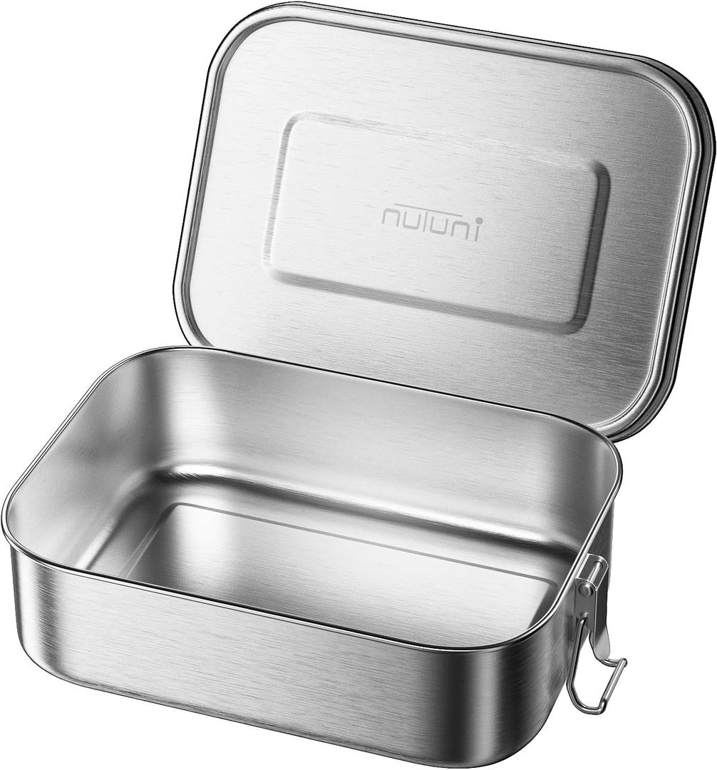 40oz Lunch Box, 1200ml Stainless Steel Lunch Containers, Metal Bento Box, Leakproof Food Storage Box for Travel, Work