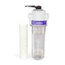 Whirlpool 10 x 2.5 Inch Whole House Water Filtration System WHKF-DWHV, 3/4" Ports, Clear Housing, NSF Certified Water Filter WHKF-GD05 Included