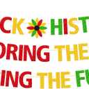 Black History Honoring The Past Inspiring The Future Banner, Pre-Strung Black History Month Decorations for Classroom, School, Church & Community, African American Heritage Wall Decor