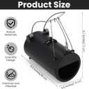 Qualirey 4 Pack Black Hole Gopher Trap 6.7 Inch Tunnel Mole Traps Gopher Killer Outdoor Vole Traps Rodent Rat Stations Reusable for Lawn Yard Garden