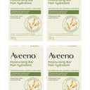 Aveeno Gentle Moisturizing Bar Facial Cleanser with Nourishing Oat for Dry Skin, Fragrance-free, Dye-Free, & Soap-Free, 3.5 oz (Pack of 4)