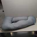 Pharmedoc Pregnancy Pillow U Shape Cooling Cover Grey & Adjustable Bed Pillow