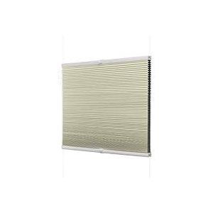 Ventanara® Window Pleated Blind, No Drilling for Gluing, Pleated Blind, Honeycomb Pleated Folding Blind, Tensioned, Includes Premium Adhesive Backings (80 x 130 cm, Beige Honeycomb Room Darkening)