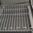KitchenAid Large Capacity Full Size Rust Resistant Dish Rack with Angled Drain Board and Removable Flatware Caddy, Light Grey