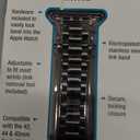 WITHit Designer Band Compatible with Apple Watch, Secure, Adjustable, Apple Watch Replacement Band, Fits Most Wrists (44/45/46/49mm (Ultra 1-3) & 42mm (Series 1-3 only), Black - Stainless Steel)