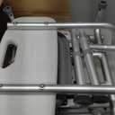 360 Degree Shower Chair Swivel,Portable Seat with Armrests and Back, Adjustable Height Seat for Bathtub (White1)