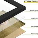 Golden State Art, A2 Black Photo Frame - Solid Wood And Display 16.5X23.4 Picture Without Mat (Wall Display)