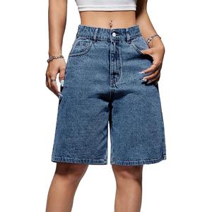 EMMIOL Women Jorts Baggy Jeans Jorts Outfits Mid-Low Waisted Denim Y2K Shorts Summer Hot Short Pants Streetwear (Medium)