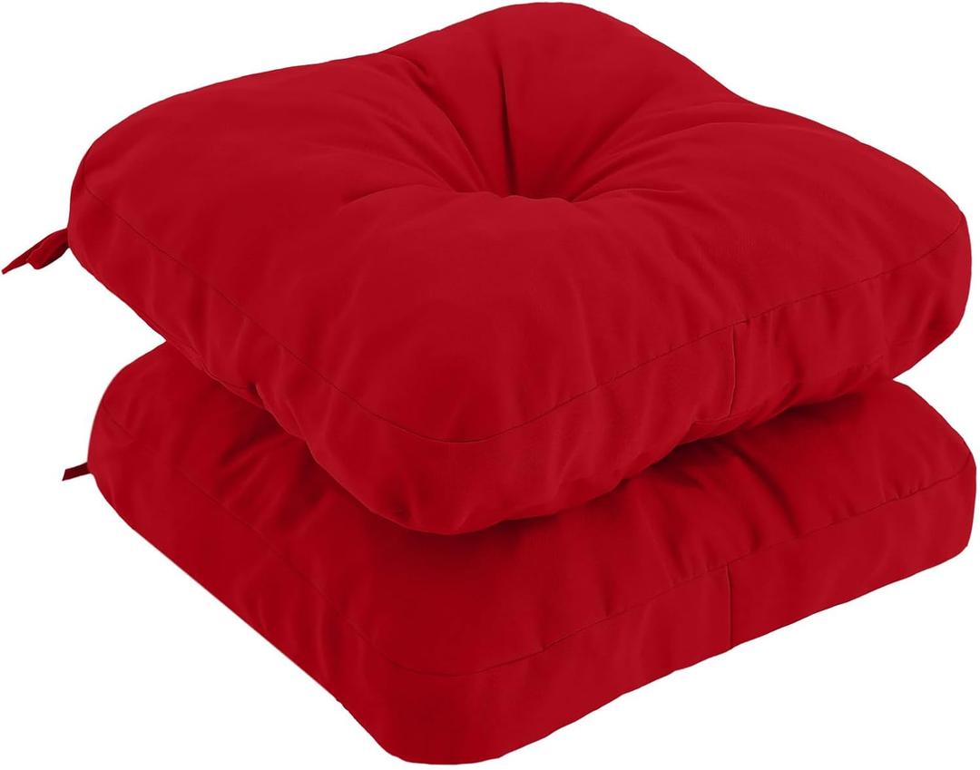 Outdoor Chair Cushions, Outdoor Seat Cushions for Patio, 19" x 19"x 5"（Pack of 2)