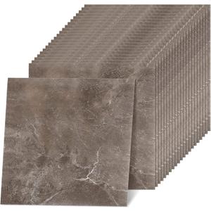 Spiareal 48 Pieces Peel and Stick Floor Tiles Vinyl Flooring 12 x 12 Inch Stick on Floor Tile Self Adhesive Waterproof DIY for Bathroom Kitchen Bedroom Living Room(Multicolor Marble)