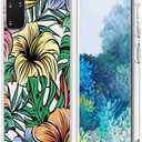 JDYGWK Case for Samsung A55 Galaxy A55 Transparent Flower Phone Case Soft TPU Thin Lightweight Shockproof Anti-Scratch Protective Phone Cover for Samsung Galaxy A55,Watercolor