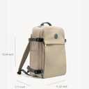 NEWBELLA 17L Laptop Backpack for Women - Water Resistant College Backpack with Multiple Pockets, Ergonomic Support for School, Work, Travel (Beige 11.22"*16.54"*5.71")