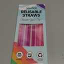 NiHome 12-Pack Plastic Reusable Drinking Straws for Stanley 40 oz 30oz 64 oz Tumbler, 6 Color 12 In Reusable Straws Fit for Stanley Cups w/ 2 Brushes, BPA-Free for Cold & Hot Beverages (Gradient Pink)