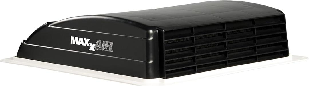 MAXXAIR Maxxfan Mini Plus Vent 6"" Single Speed Exhaust Fan - Quiet and Energy Efficient RV Ventilation & Lighting, Black (00-03851)