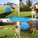 25'' Herding Ball for Dogs Horse with Cover | Dual Layered Herding Dog Jolly Ball for Australian Shepherds with Hand Pump | Herding Toys for Dog, Blue