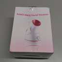 Amconsure Facial Steamer - Nano Ionic Face Steamer Warm Mist Steamer for Home Sauna SPA, Humidifier for Face Steamer for Deep Cleaning Unclogs Pores Sinuses - Bonus 5 Piece Stainless Steel Skin Kit (Rose Red)