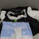 PARTTELY Oktoberfest Outfits Women Dirndl Dress German Bavarian Beer Dirndl Dress Costumes for Halloween Carnival (Small, Light Blue)