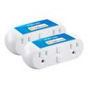 Meross WiFi Dual Smart Plug 15A Smart Outlet Supports Apple HomeKit, Siri, Alexa, Echo and SmartThings, 2 in1, Voice & Remote Control, Timer, No Hub Required, 2.4G, 2 Pack