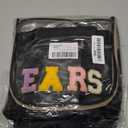 Mouse Ears Travel Case with Detachable Divider, Headband Holder Organizer Bag with Shoulder Strap, Chenille Letter Hair Accessories Storage Box, Black