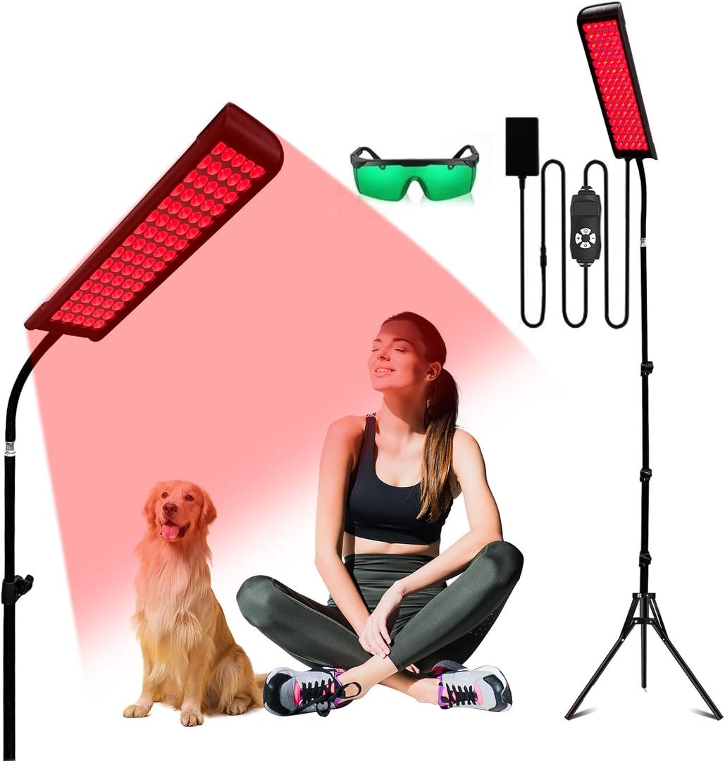 Cabpay Red Light Therapy for Body and Face, Red Infrared Light Therapy Lamp with Stand Led 660nm Red Light-Therapy& 850nm Infrared Light Device for Face Knee Body, Skin Care at Home