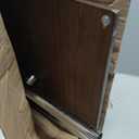 MyGift Brown Wood Metal Valet Suit Stand Garment Organizer Rack