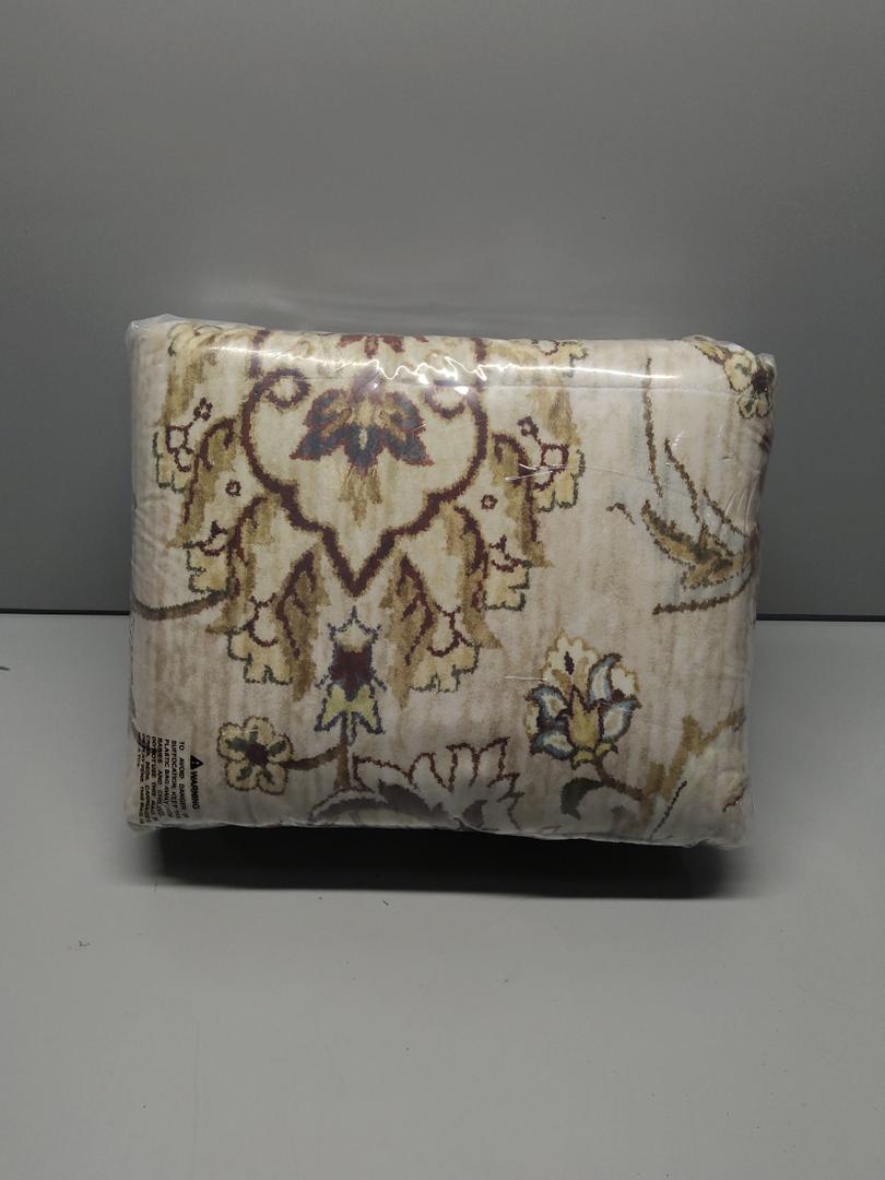 8x10 Ft Extra Large Washable Area Rugs for Living Room, Thin Floral Vintage Print Rug Non Slip Carpet for Bedroom Dining Room Kidsroom Home Decor (Beige Yellow)