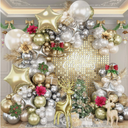 117 Pcs White Gold Xmas Decorations