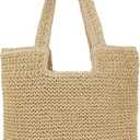 Straw Beach Tote Bag: Large Summer Boho Woven Bags - Rattan Handmade Shoulder Handbags for Women