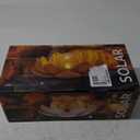 Solar Light Outdoor(2 vbPack), Art Crackle Globe Glass Lotus Decoration, Solar LED Waterproof Purple Metal Flower Lights for Patio, Lawn, Walkway, Tabletop