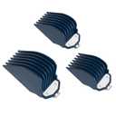 Clipper Guards Set with Metal Clip, Hair Clipper Guards Fit for Wahl Senior Clippers, 3 Cutting Lengths 2 inch/1.5 inch/1.25 inch, Fits Most Wahl Clippers (Blue, 10 12 16)