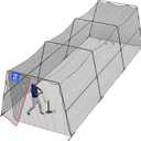 RIIFRILY Baseball Batting Cages for Backyard with Net and Frame, 30FT/40FT Batting Cage for Baseball and Softball, Integrated Gate Net Design