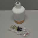 HOMCDALY Ceramic Olive Oil Dispenser Bottle, 16oz Oil Dispenser Bottle for Kitchen, Oil Container, Kitchen Dispenser for Oil Vinegar Syrups(White&Brown