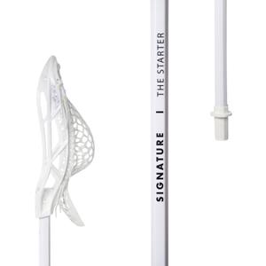Signature Starter Stick - 28" or 19.5" - The Best Starter Stick for Kids - Pro Strung Pocket, Lightweight Plastic Shaft, Play Ready Lacrosse Stick, for Entry Level First Time Player