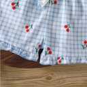 SOLY HUX Toddler Girl's Clothes Summer Outfits Cute Short Sleeve T Shirt and Plaid Shorts 2 Piece Clothing Set (White)