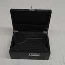 Large Bamboo Storage Box with Lock, Decorative Box Set Includes Jars & brush Black