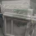 Furologee End Table with Charging Station, Nightstand with Fabric Drawers, Side Tables with USB Ports & Outlets, Night Stand with Storage Shelf & Hooks, for Living Room/ Bedroom, White