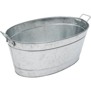 Achla Designs C-55 Large Galvanized Steel Metal Oval tub